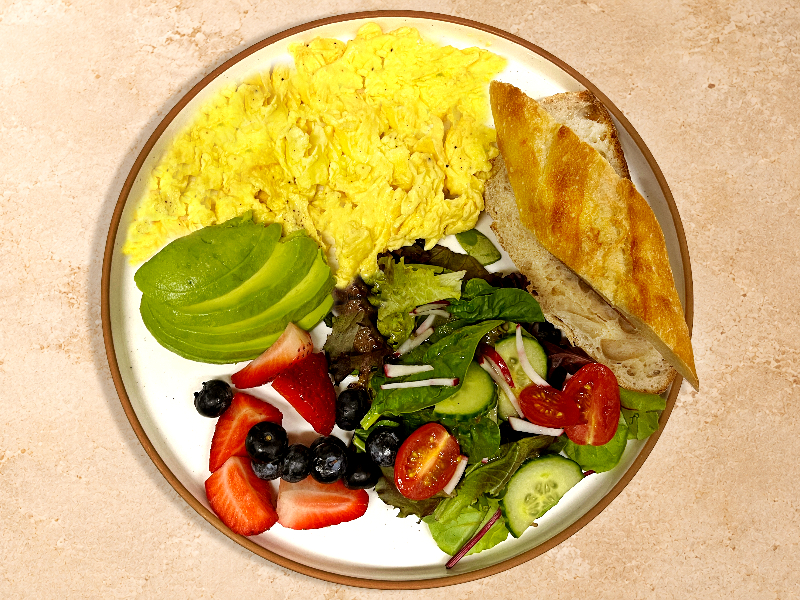 Scrambled Eggs, Avocado & Berries
